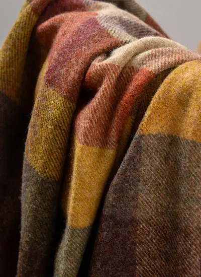 Harlequin Autumn Highland Wool Throw